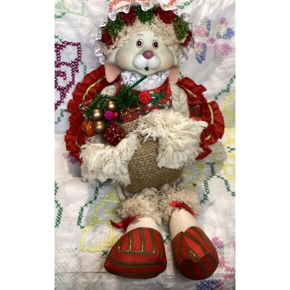 VINTAGE 1993 HOUSE OF LLOYD CHRISTMAS AROUND THE WORLD FLOSSIE BUNNY 15" - Picture 1 of 11